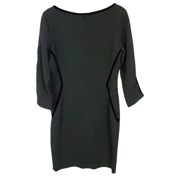 Armani Exchange Dress Women's Size Small Gray Black Knee Length 3/4 Sleeve - Picture 2 of 12